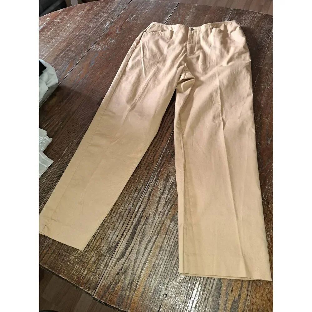 10 Crazy Horse Collection Yellow Gold Cropped Ankle Pants w Pockets Ankle Slits